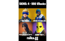 UNIQUE - Neo Versa , Point Patroller  [4 Skins, 550 Vbucks, 1 Axes, 2 Emotes, 1 Glider and MORE!]
