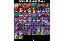 UNIQUE - Peter Griffin , Mysterio  [58 Skins, 850 Vbucks, 76 Axes, 56 Emotes, 54 Gliders and MORE!]