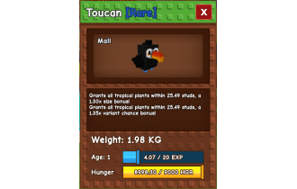 Toucan [Grow A Garden]