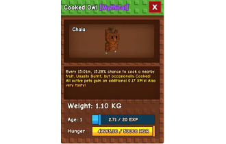 Cooked Owl [Grow A Garden]