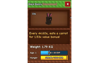 Black Bunny [Grow A Garden]