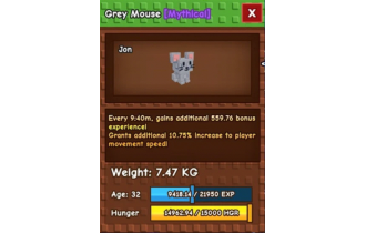 Grey Mouse [Grow A Garden]