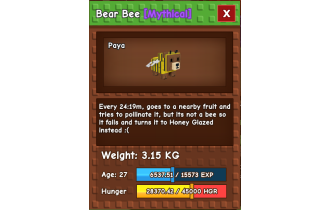 Bear Bee [Grow A Garden]