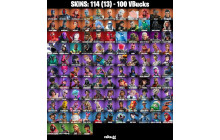 UNIQUE - Peter Griffin , Optimus Prime  [114 Skins, 100 Vbucks, 121 Axes, 82 Emotes, 89 Gliders and MORE!]