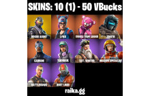 UNIQUE - Rogue Agent , Take The L  [10 Skins, 50 Vbucks, 8 Axes, 10 Emotes, 12 Gliders and MORE!]