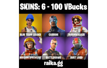 UNIQUE -  Blue Team Leader , Take The L  [6 Skins, 100 Vbucks, 4 Axes, 2 Emotes, 6 Gliders and MORE!]
