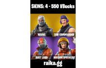 UNIQUE - Havoc , Take The L  [4 Skins, 550 Vbucks, 3 Axes, 4 Emotes, 2 Gliders and MORE!]
