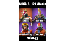 UNIQUE - Drift , Huntress  [4 Skins, 100 Vbucks, 3 Axes, 4 Emotes, 6 Gliders and MORE!]