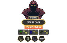 Berserker | Ironman - HCIM | TTL: 1037 | CL: 63 | QP: 176 [B Gloves, Ava's, MM1, Mithril Gloves, DT1 + MORE!]