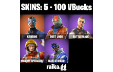 UNIQUE - Carbide, Take The L  [5 Skins, 100 Vbucks, 3 Axes, 3 Emotes, 3 Gliders and MORE!]
