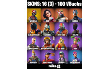 UNIQUE - Wingman, Take The L  [16 Skins, 100 Vbucks, 11 Axes, 15 Emotes, 15 Gliders and MORE!]