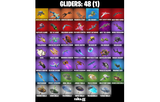 UNIQUE - Gwenpool, Hades [42 Skins, 200 Vbucks, 64 Axes, 45 Emotes, 48 Gliders and MORE!]