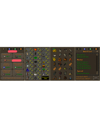 Main | TTL: 1954 | CL: 101 | QP: 216 [Fire Cape, B Gloves, Ava's, MM1, Mithril Gloves, Lunars, DT1, Graceful, Pets + MORE!]