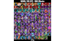 UNIQUE -  Zeus , Cobalt Snowfoot  [120 Skins, 550 Vbucks, 127 Axes, 127 Emotes, 85 Gliders and MORE!]