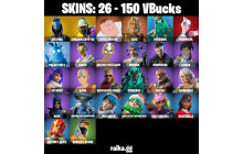 UNIQUE - Subzero Cryptic , Sultura [26 Skins, 150 Vbucks, 57 Axes, 46 Emotes, 61 Gliders and MORE!]