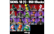 UNIQUE - Doom, Emma Frost [18 Skins, 950 Vbucks, 23 Axes, 14 Emotes, 20 Gliders and MORE!]