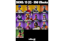UNIQUE - Blue Team Leader , Take The L [13 Skins, 250 Vbucks, 3 Axes, 11 Emotes, 7 Gliders and MORE!]