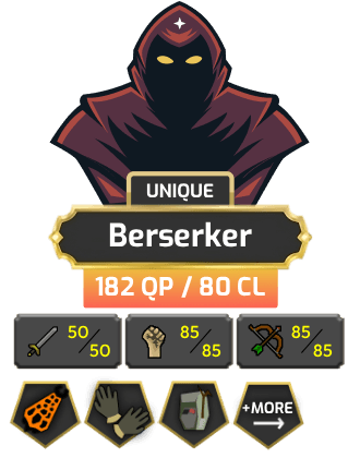 Berserker | Starter | TTL: 1130 | CL: 80 | QP: 182 [Infernal, B Gloves, Ava's, MM1, Void, Mithril Gloves, Lunars, DT1 + MORE!]