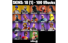 UNIQUE - Blue Team Leader , Take The L  [18 Skins, 100 Vbucks, 13 Axes, 20 Emotes, 19 Gliders and MORE!]