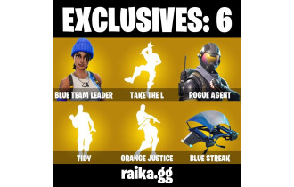 UNIQUE - Blue Team Leader , Take The L  [18 Skins, 100 Vbucks, 13 Axes, 20 Emotes, 19 Gliders and MORE!]