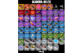 UNIQUE - Dark Skully, Spider Man [71 Skins, 50 Vbucks, 67 Axes, 69 Emotes, 63 Gliders and MORE!]