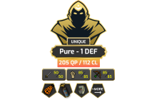 Pure - 1 DEF | TTL: 890 | CL: 69 | QP: 46 [Infernal, Dizana's Quiver, Ava's, Mithril Gloves, MA1 & MA2, DT1 + MORE!]