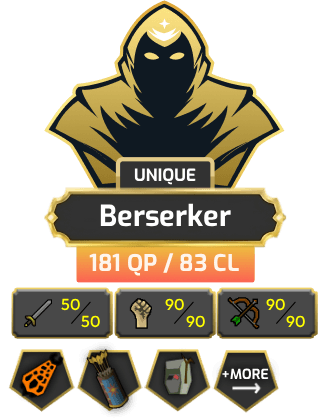 Berserker | TTL: 1151 | CL: 83 | QP: 181 [Infernal, Dizana's Quiver, B Gloves, Ava's, MM1, Void, Mithril Gloves, Lunars + MORE!]