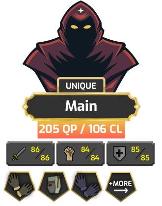 Main | Starter | TTL: 1367 | CL: 106 | QP: 205 [B Gloves, Ava's, MM1, Mithril Gloves, Lunars, DT1, Piety + MORE!]