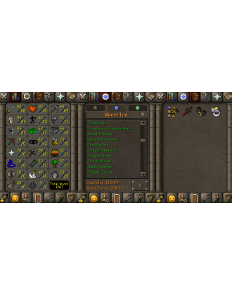 Main | Starter | TTL: 1367 | CL: 106 | QP: 205 [B Gloves, Ava's, MM1, Mithril Gloves, Lunars, DT1, Piety + MORE!]