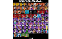 UNIQUE - Silver Surfer,  Groot  [76 Skins, 950 Vbucks, 93 Axes, 71 Emotes, 91 Gliders and MORE!]