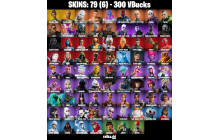 UNIQUE - Menace , Kymera [79 Skins, 300 Vbucks, 83 Axes, 61 Emotes, 72 Gliders and MORE!]