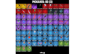 UNIQUE - Menace , Kymera [79 Skins, 300 Vbucks, 83 Axes, 61 Emotes, 72 Gliders and MORE!]