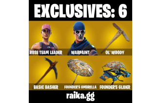 UNIQUE - OG STW,  Warpaint  [11 Skins, 350 Vbucks, 20 Axes, 10 Emotes,18 Gliders and MORE!]