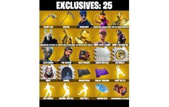 UNIQUE - Fishstick (World Cup), The Reaper [162 Skins, 450 Vbucks, 92 Axes, 123 Emotes, 103 Gliders and MORE!]
