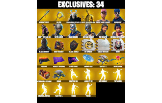 UNIQUE - Black Knight, AC/DC [123 Skins, 215 Vbucks, 102 Axes, 137 Emotes, 106 Gliders and MORE!]