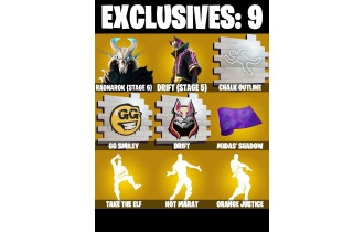 UNIQUE - Hot Marat, Take The Elf [110 Skins, 500 Vbucks, 90 Axes, 107 Emotes, 85 Gliders and MORE!]