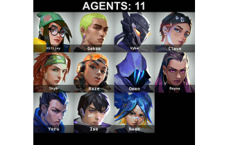 UNIQUE - Bronze 1 - Elderflame Operator  [11 Agents, 56 LVL, Valiant Hero Vandal  and MORE!]