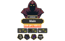 Main | Starter | TTL: 1602 | CL: 100 | QP: 208 [Ava's, MM1, Mithril Gloves, DT1 + MORE!]