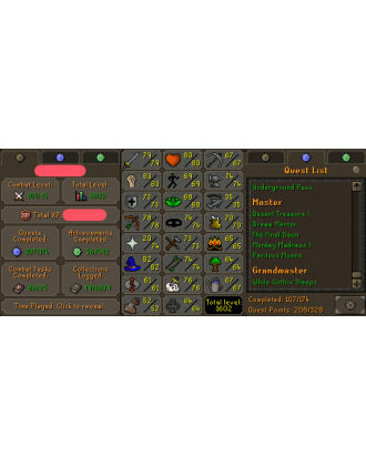 Main | Starter | TTL: 1602 | CL: 100 | QP: 208 [Ava's, MM1, Mithril Gloves, DT1 + MORE!]