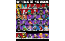 UNIQUE - Spidergwen (Stacy), Meow Skulls [30 Skins, 450 Vbucks, 40 Axes, 31 Emotes, 33 Gliders and MORE!]