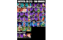 UNIQUE - Geralt Of Rivia, Solid Snake [33 Skins, 150 Vbucks, 49 Axes, 40 Emotes, 40 Gliders and MORE!]