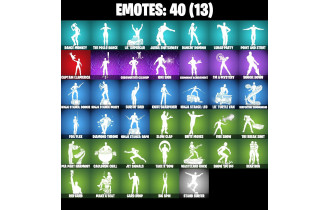 UNIQUE - Geralt Of Rivia, Solid Snake [33 Skins, 150 Vbucks, 49 Axes, 40 Emotes, 40 Gliders and MORE!]