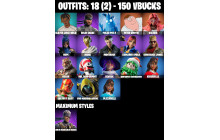 UNIQUE - Polar Peely , Blizzabelle [18 Skins, 150 Vbucks, 27 Axes, 25 Emotes, 30 Gliders and MORE!]