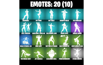 UNIQUE -  Aura, Slayer Juice Wrld [10 Skins, 100 Vbucks, 19 Axes, 20 Emotes, 14 Gliders and MORE!]