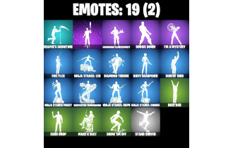 UNIQUE - Solid Snake,  Slayer Juice Wrld [12 Skins, 150 Vbucks, 27 Axes, 19 Emotes, 26 Gliders and MORE!]