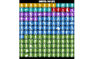UNIQUE - Travis Scott, Chun Li [112 Skins, 500 Vbucks, 85 Axes, 114 Emotes, 95 Gliders and MORE!]