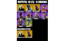 UNIQUE - Ragnarok (Stage 6) ,  Blue Striker [10 Skins, 4 Axes, 7 Emotes, 8 Gliders and MORE!]