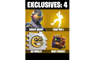 UNIQUE - Rogue Agent,  Take The L [8 Skins, 3 Axes, 9 Emotes, 6 Gliders and MORE!]