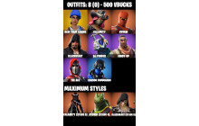 UNIQUE - Blue Team Leader , Carbon Commando [8 Skins, 500 Vbucks, 4 Axes, 6 Emotes and MORE!]