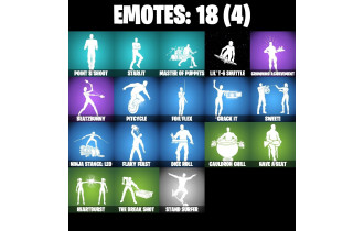 UNIQUE - Harley Quinn , Khaby Lame  [17 Skins, 500 Vbucks, 28 Axes, 18 Emotes, 22 Gliders and MORE!]